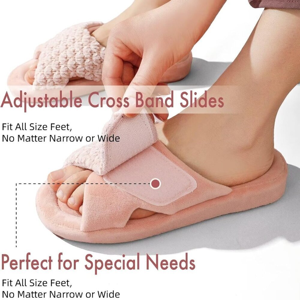 Women's Orthotic Slippers Memory Foam Arch Support Indoor Outdoor House Shoes - Picture 3 of 7
